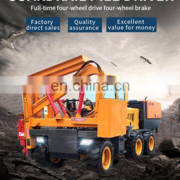 All-wheel-drive Pile Driving and Soil Drilling Machine for Concrete/ Soil Floor photo-4