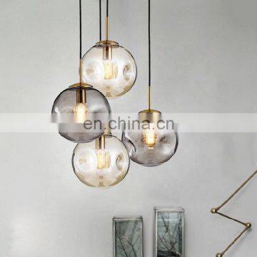 Modern Decorative Smoke Bubble Glass Ball Hanging Lamp Chandelier Pendant Light photo-2