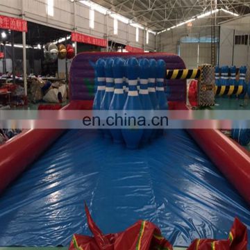 High quality outdoor inflatable alley bowling double lane for sale