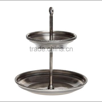 2 Tier Metal Cake Stand With Matt Fiish