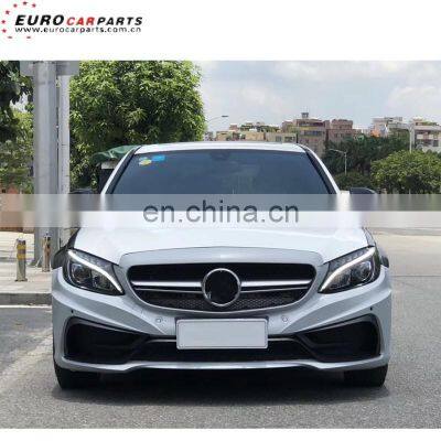 W205 car bumper for C-class W205 2014-2019year PP material SO style  body kits for W205