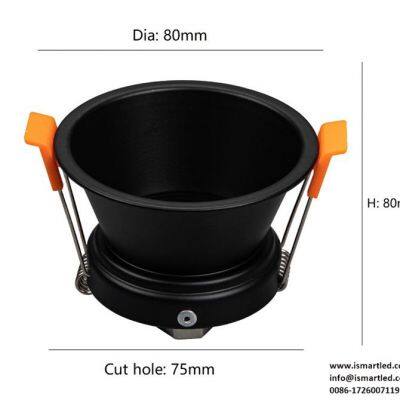 Anti Glare Black Round Recessed Led Spotlight Frames photo-2