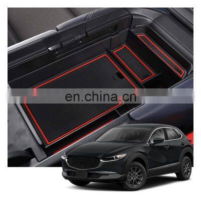 Interior Accessories Parts Silicone Armrest Rest Storage Box Center Control Console Organizer Tray For Mazda CX-30 2020 2021