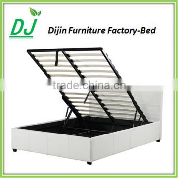 Modern Bedroom Furniture Storage Lift Up Folding Bed Frame Leather Bed