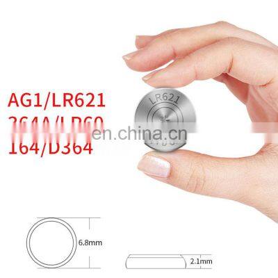 0% hg Alkaline Button Cell 1.5V AG1 LR621 364A 164 D364 Battery Coin Cell Batteries in Bulk Packing photo-3