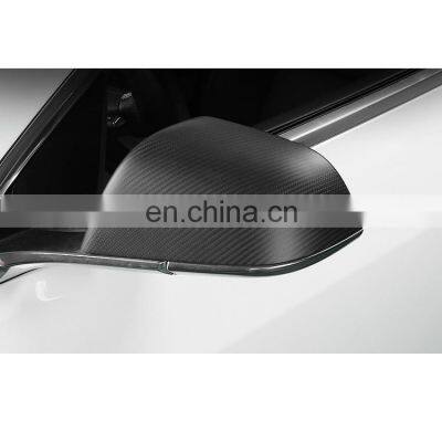 car trunk carbon fiber material review mirror cover For tesla model 3  tesla y  tesla x Side Mirror