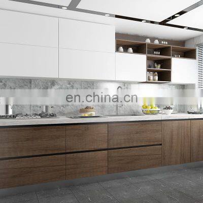Modern Kitchen Furniture White Lacquer Kitchen Door Melamine Kitchen Cabinets