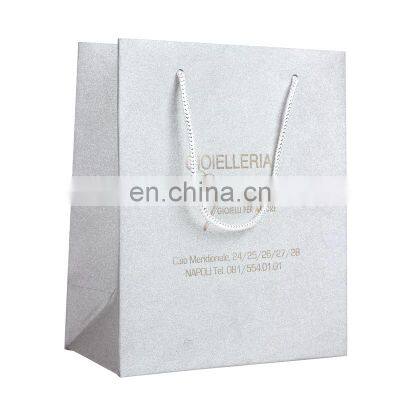 Black Embossed Gold Logo Paper Shopping Bag With Handle photo-5