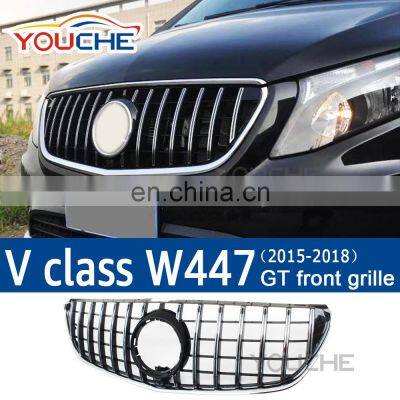 For Mercedes V class W447 V260 facelift ABS front grille 2015-2018 ABS GT R style front grille