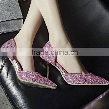 C71690A sexy sliver women party wear shoes new design wedding shoes bridal