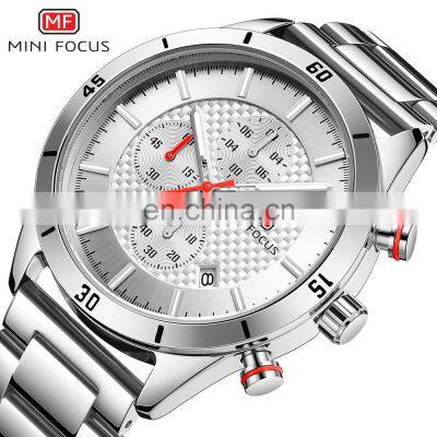 Mini Focus MF0283G Amazon Brand Quartz Wrist Watches Chrono Luxury Steel Mens Sport Watch Bands