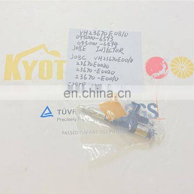 High Quality VH23670E0810 095000-6593 095000-6594 VH23670E0010 23670E0020 23670-E0020 23670-E0010 INJECTOR for J08E J08C photo-3