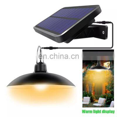 IP65 Waterproof Double Head Solar Pendant Light Outdoor Indoor Solar Lamp With Cable For Garden Yard Lamp