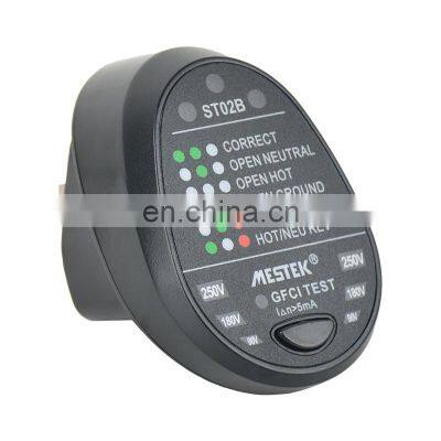 Mestek Portable 250V Electric Socket Multifunctional 3 Pin US Universal Standard GFCI RCD High Accuracy Socket Finder