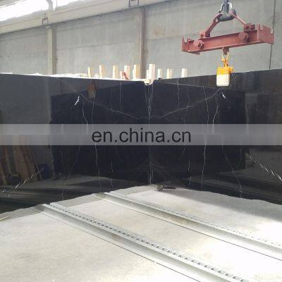 New Arrival Model Premium Quality Nero Black Marble Slabs Polished 2cm Thickness Made in Turkey Factory CEM-P-43 photo-3