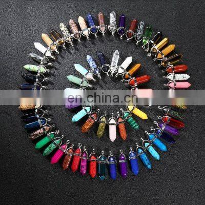 Healing Crystals Stones Jewelry Rose Quartz Necklace Bracelets Natural Gemstone Pendants Fashion Modern Crystal Point Pendant photo-3