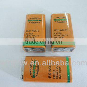 9v 6f22 supper heavy duty battery with high capacity made in China                        
                                                Quality Choice