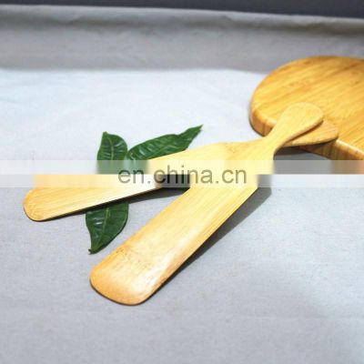 Custom Eco-friendly Natural Kitchen Multifunction Dessert Bakery Bamboo Cakes Butter Cream Spatula