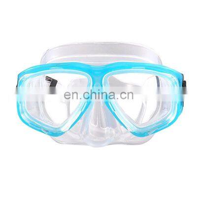 High Quality Luxury Water Wide Vision Pink Color Diving Black Wholesale Nose Cover Anti Fog Adult Goggles Swim