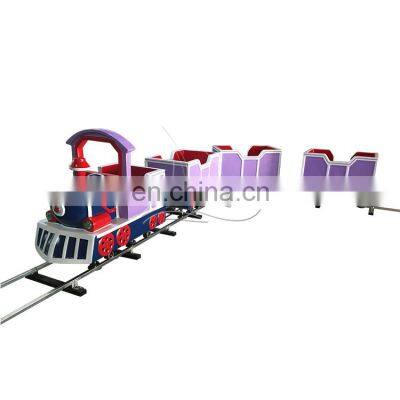 Kids amusement park electric ride on mini train with track for sale