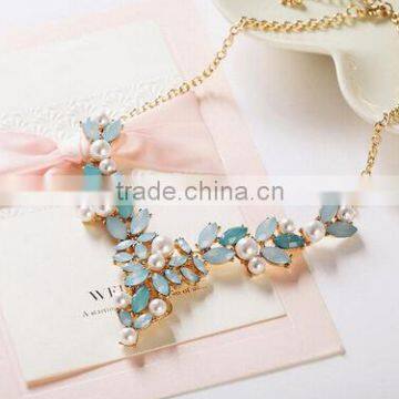 2015 new design women necklace pearl luxury fashion
