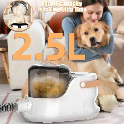 Vacuum For Pet Hair Manufacturers, Cat Dog Vacuum Brush for Shedding Grooming, Dog Hair Vacuum Groomer Suction 99% Pet Hair, Dog Grooming Kit With 6 Pet Hair Remover Tools for Shedding Dogs Cats Pet Hair at Home,Gray photo-3