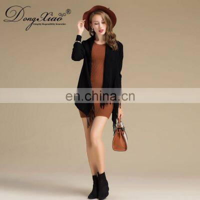 Ladies Poncho Shawl Wool Cashmere Blend Nepal Poncho Sweater With Tassel