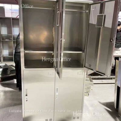 Premium GymThickened Stainless Steel Lockers With Ventilation Holes & Steel Locks | Secure Stainless Steel Storage for Fitness Centers photo-3