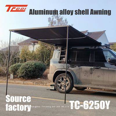 Боковой тент для автомобиля, оборудование для кемпинга на автомобиле типа SUV, алюминиево-сплавный жесткий корпус, дождевая и солнцезащитная ткань из оксфорда