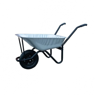 Industrial Garden Wheelbarrow with Solid Tire and Steel Frame