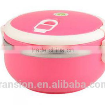 CCLB-S005(1) Round lunch box with spoon,