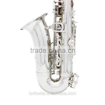 New arrival Musical Instruments white silver gold black straight alto saxophone