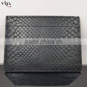 2016 Mens Genuine Leather Slim Credit Card Holder Front Pocket Wallet Real Python Wallet