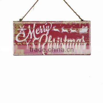 new design christmas red wooden board decoration