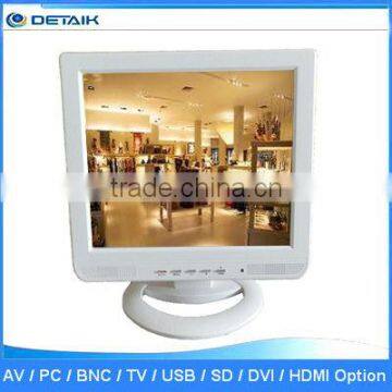 15" White LCD Flat Screen BNC Monitor 15 inch CCTV Monitor