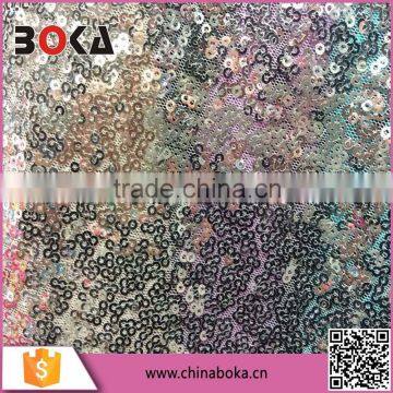 BOKA silver sequin mesh fabric