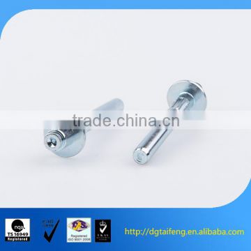 blue zinc coated steel metal flat head solid rivet