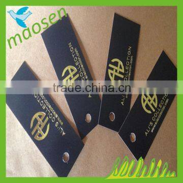 Black card folded card with Gold hot stamping,garment paper tag,jewelry hang tag                        
                                                                                Supplier's Choice