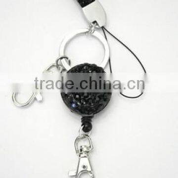 Retractable ID Badge Holder Crystal Decorative Lanyard Rhinestone Lanyard Strap photo-3