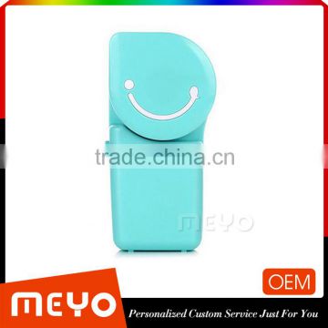 Portable smile face filter sponge electric handheld fan with custom logo