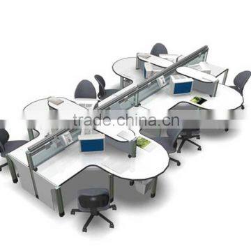 customized cubicle aluminum partition modular glass workstation desk separation(SZ-WST614)