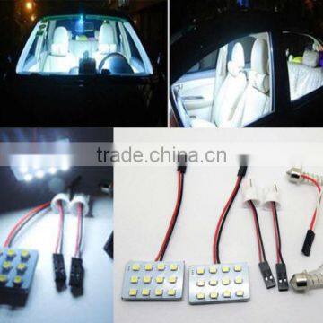 Top 2x Bright White LED Map Dome light interior Bulbs 12SMD HID Xenon Lamp LC-1