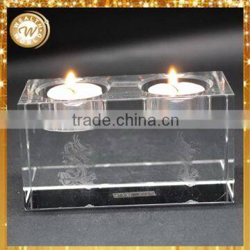 Fashionable best selling clear crystal glass candle holders