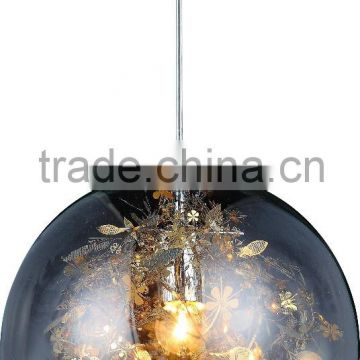 Bedroom Decorative Clear Glass Ball Pendant Light