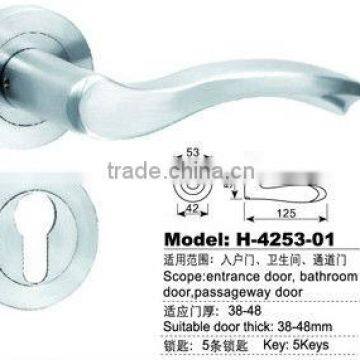 stainless steel door lock,satin color door handle for project,hotel