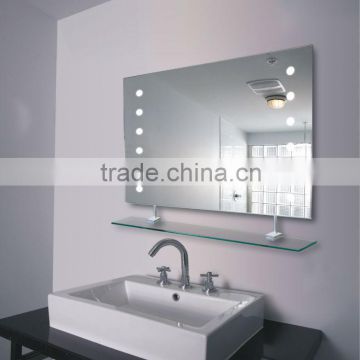 LED Illuminated Bathroom Mirror Light with Glass Shelf