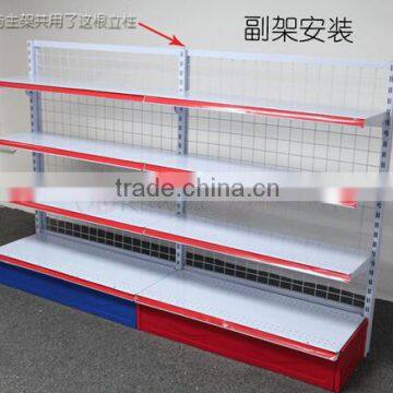 2015 new gondola supermarket single side wall shelf