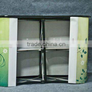 pop up promotion counter folding aluminum material