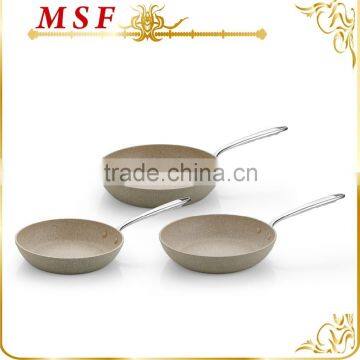 MSF-6090 Marble non stick fry pan set 24/ 26 / 28cm forged aluminum fry pan set