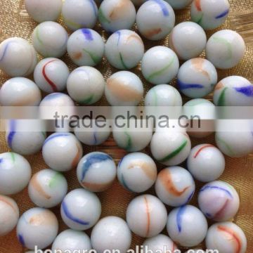 Glass marble round three colors and milky 16mm/25mm/35mm cue